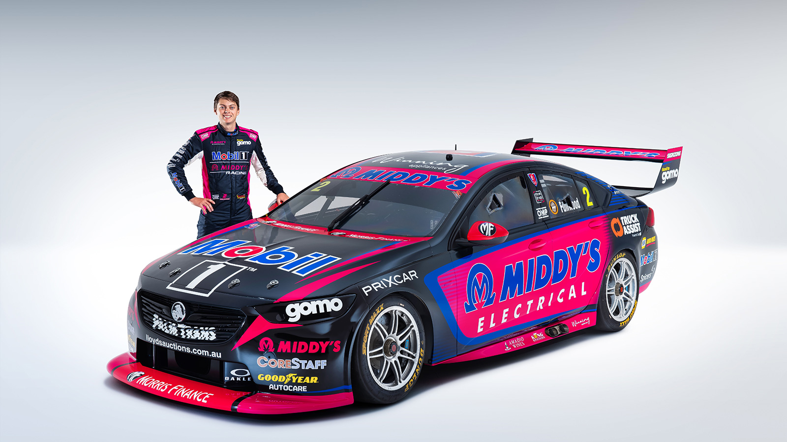 Bryce Fullwood with his new look Mobil 1 Middy’s Racing No. 2.