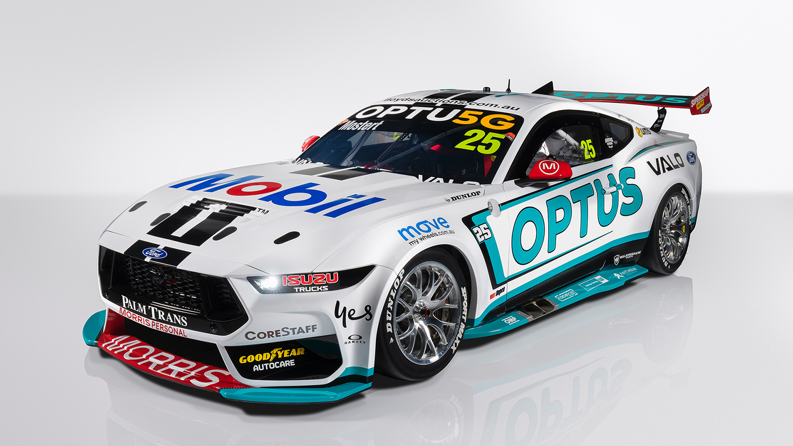 The all-new Mobil 1™ Optus Racing No. 25 Ford Mustang GT.