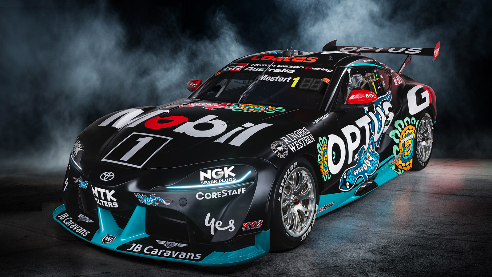 Walkinshaw TWG Racing Remove Covers on Mobil 1 Optus Racing No. 1 Indigenous Round Livery
